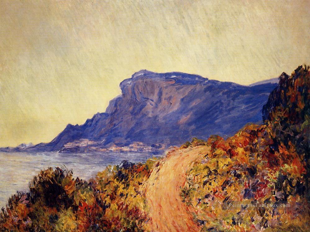 Route côtière au Cap Martin près de Menton Plage de Claude Monet Peintures à l'huile